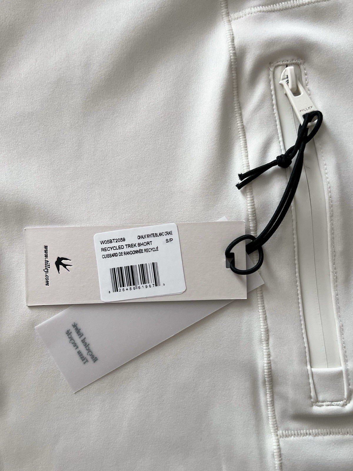£58 NWT Tilley Trek Shorts Chalk White XS