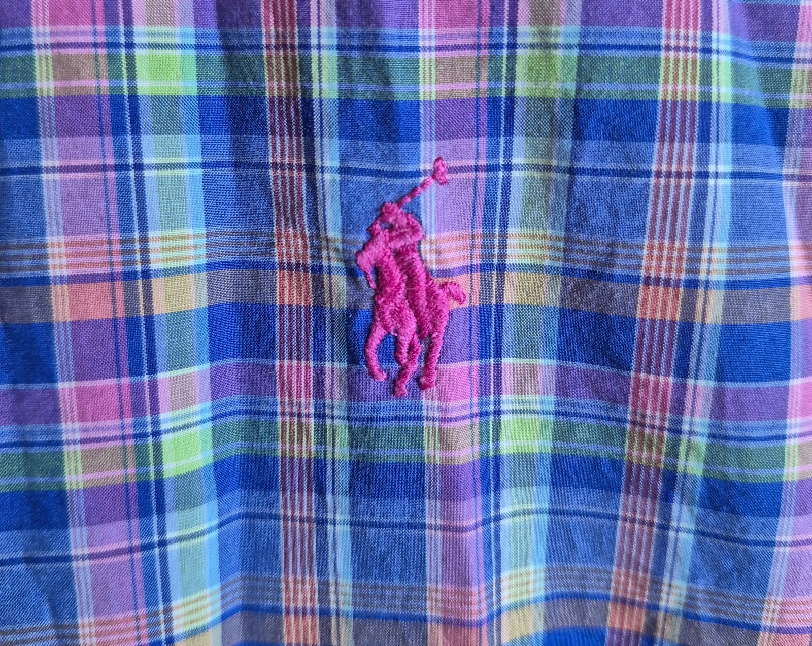 Polo Ralph Lauren Mens Button-Up Casual Dress Shirt 3XB Pink Pony