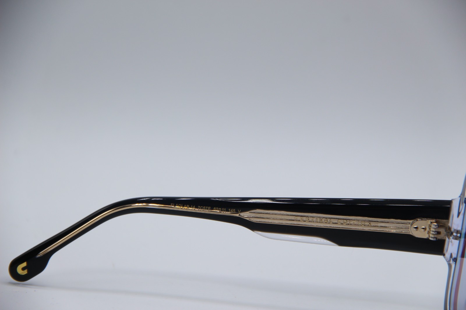 NEW CARRERA FLAGLAB 14 7C5TE BLACK GOLD CRYSTAL AUTHENTIC FRAME SUNGLASSES 62-11