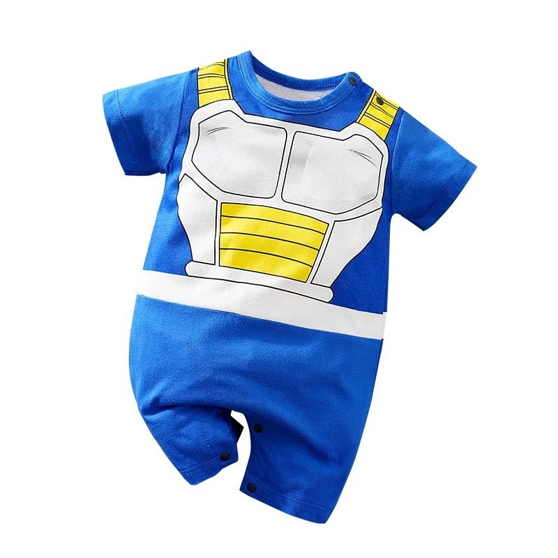 Anime Saiyan Baby Cosplay Romper Soft Cotton Newborn Jumpsuit Costume Outfit