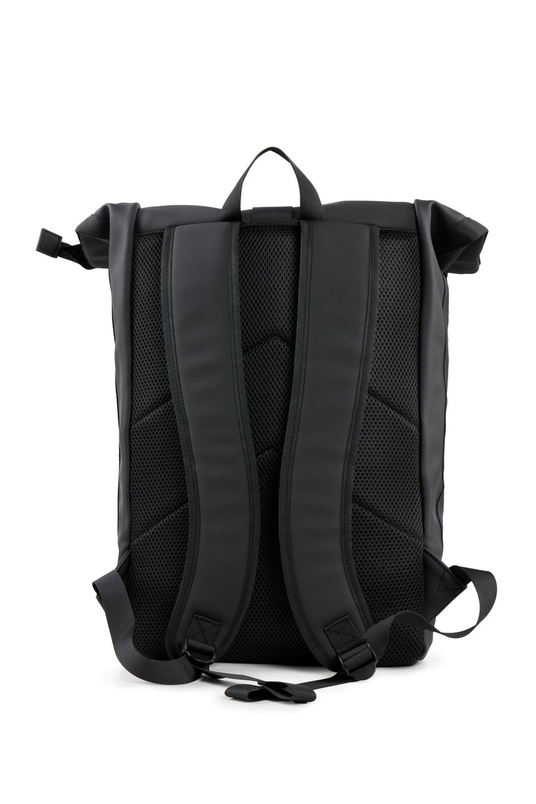 Roll Top Laptop Backpack for Men Women, PU Leather Expandable Roll Up Backpac…
