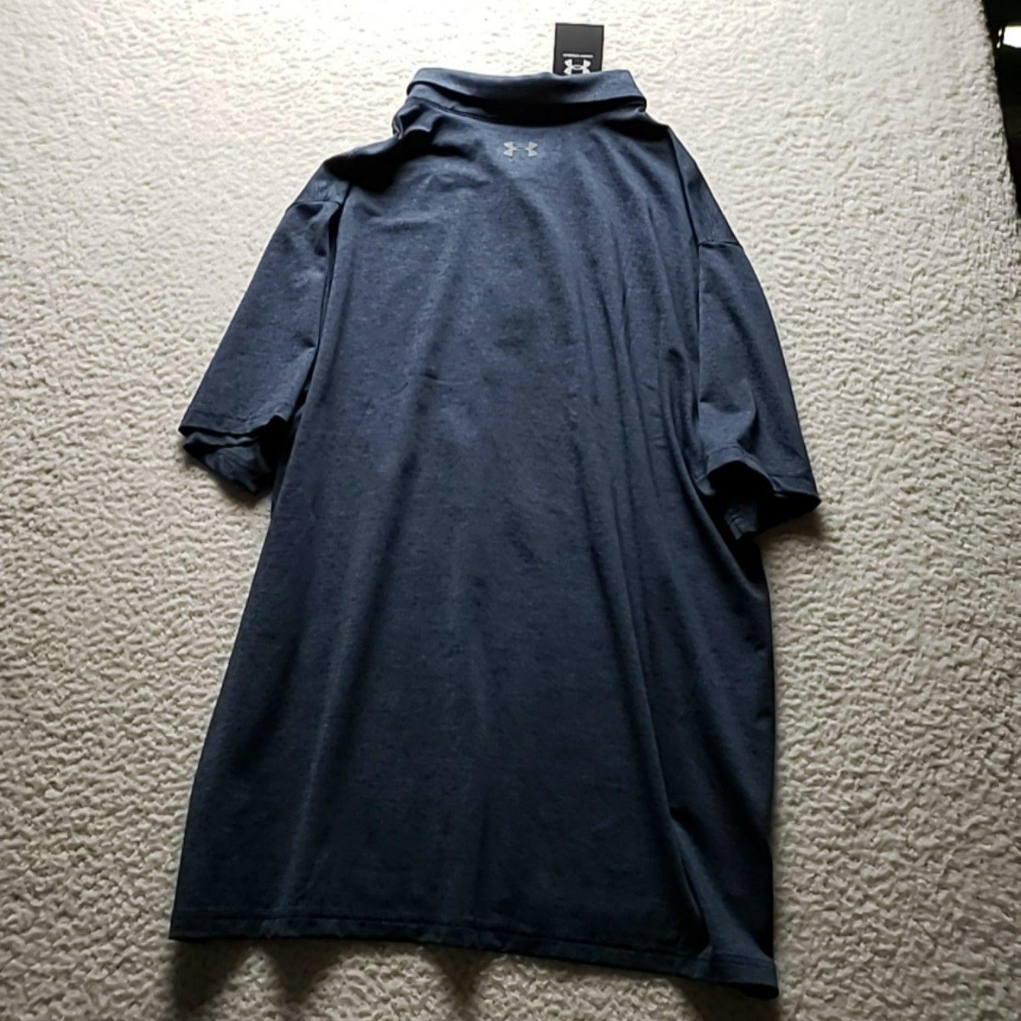 Under Armour Playoff 2.0 Polo Shirt Mens 3XL Blue Heather Golf UPF 40 Top