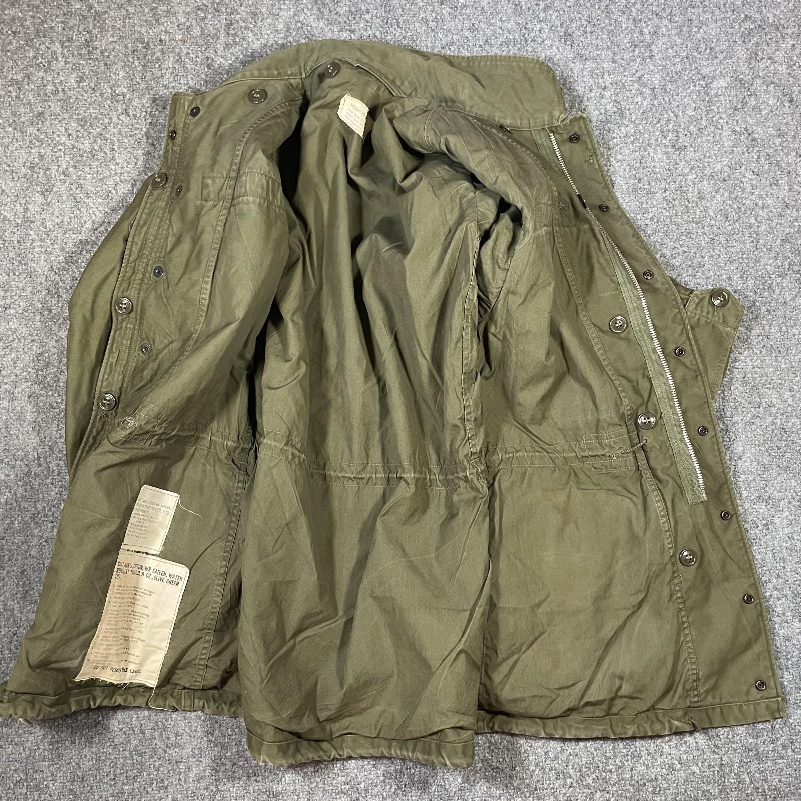 Vintage US Army M51 Field Jacket Small Olive Green 1958 M-1951 Korean War Owens