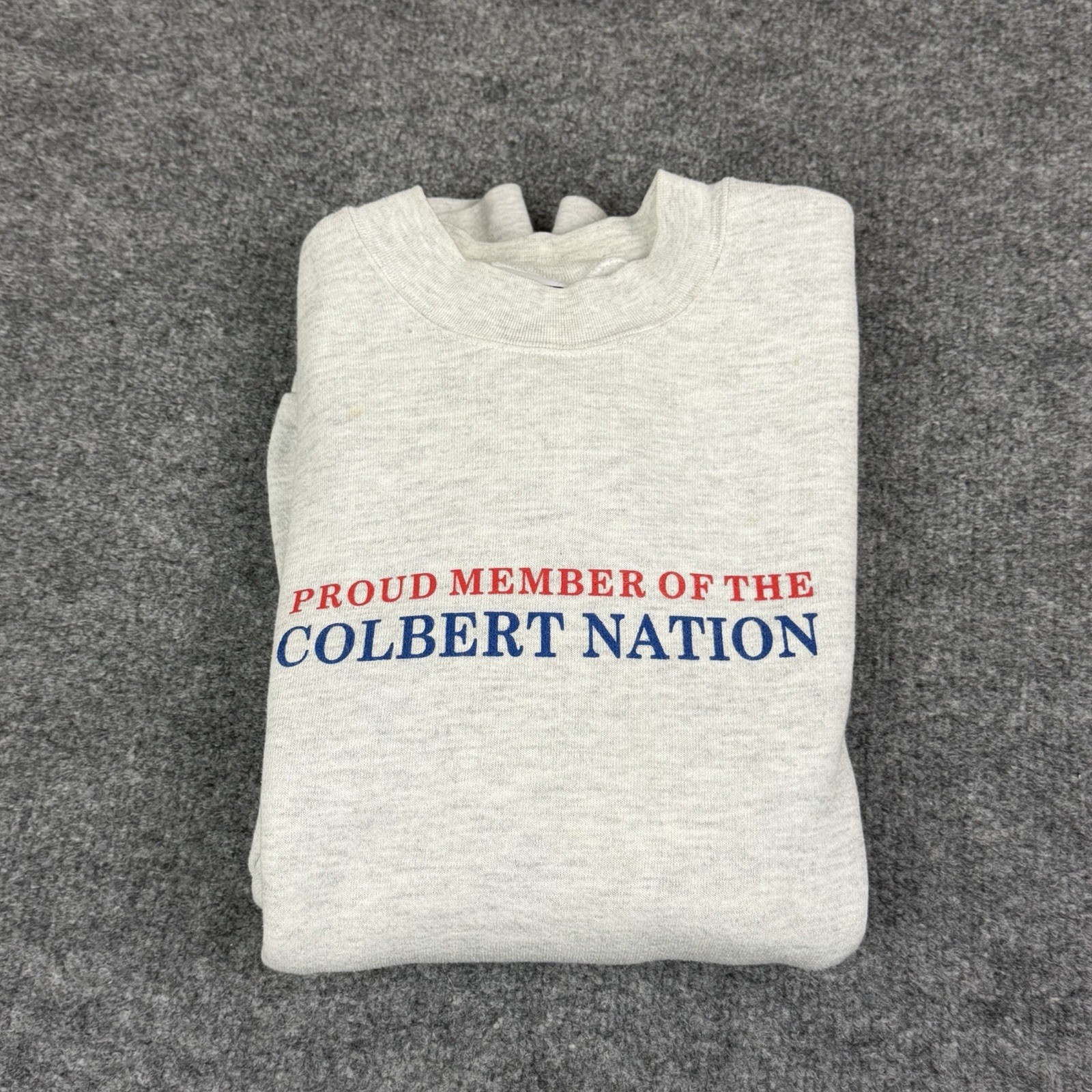Vintage Stephen Colbert Sweatshirt Mens M Gray Crewneck 07 Presidential Campaign