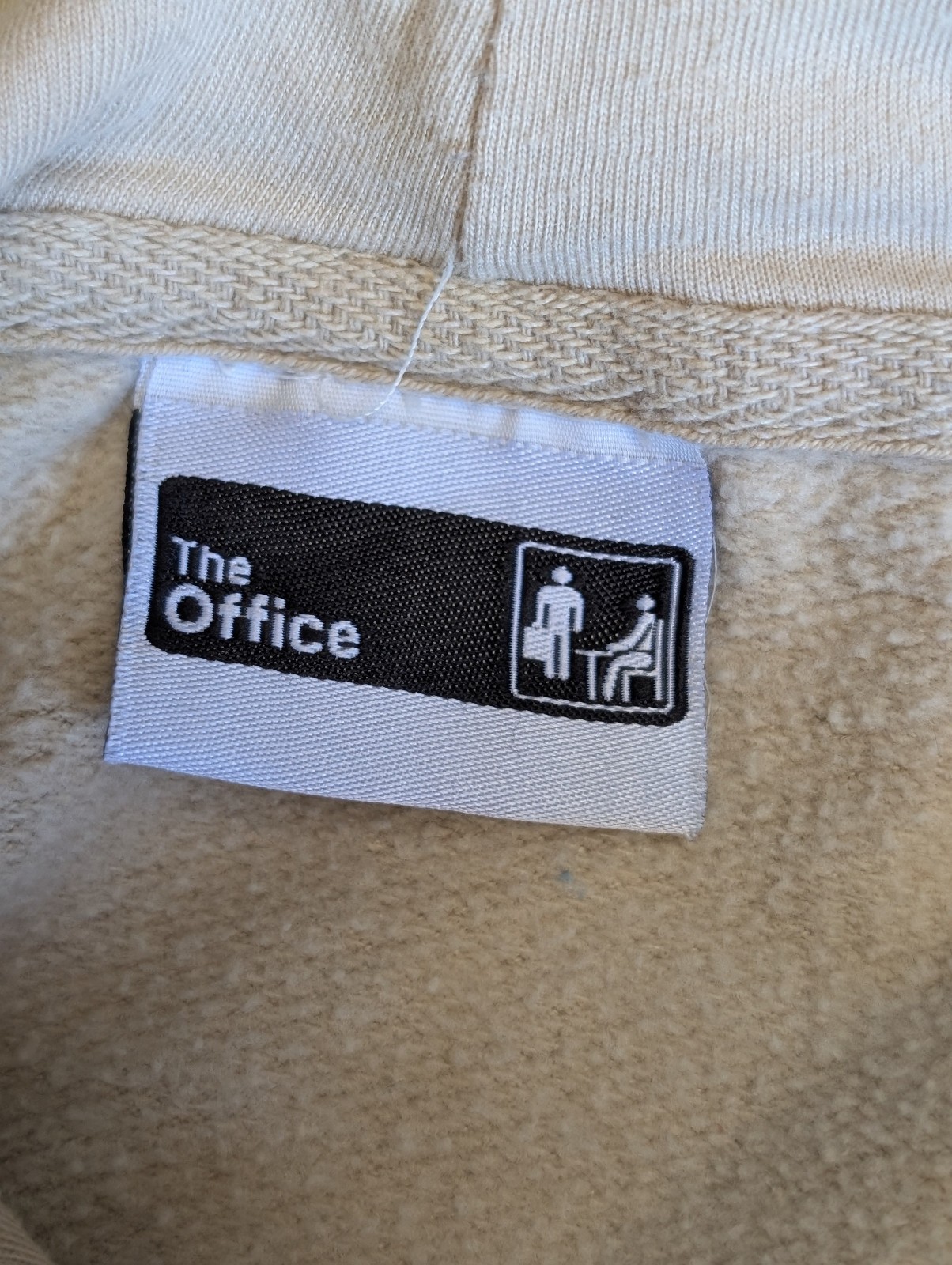 The Office Dwight Schrute False Pullover Hoodie Adult M Beige Ripple Junction