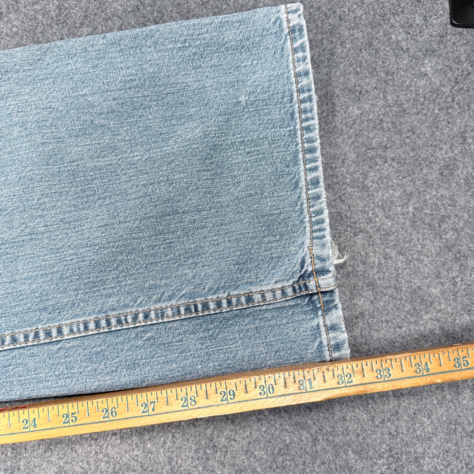 BKE Alec Mens Light Wash Distressed Bootcut Denim Jeans 100% Cotton 38×32