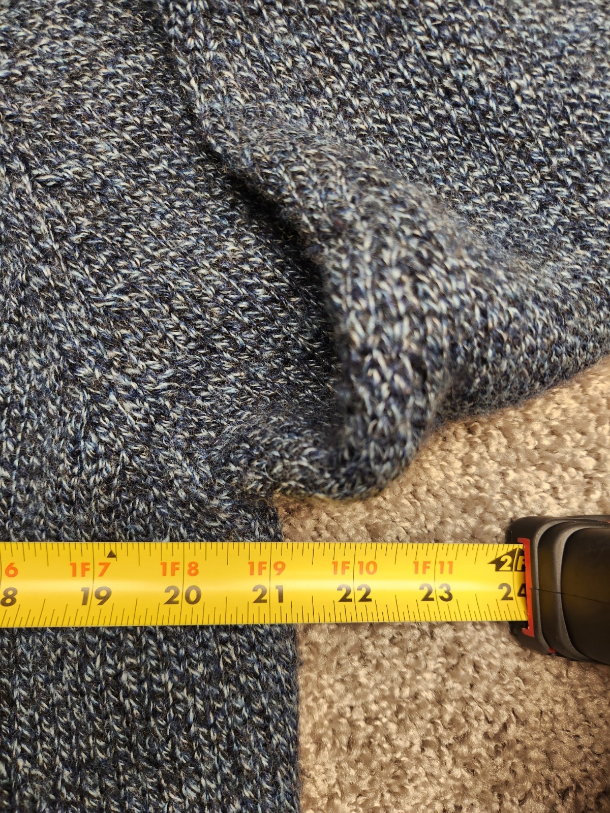 J Crew Mens M Wool Heavyweight Sweater Blue Fisherman Knit Turtle Neck