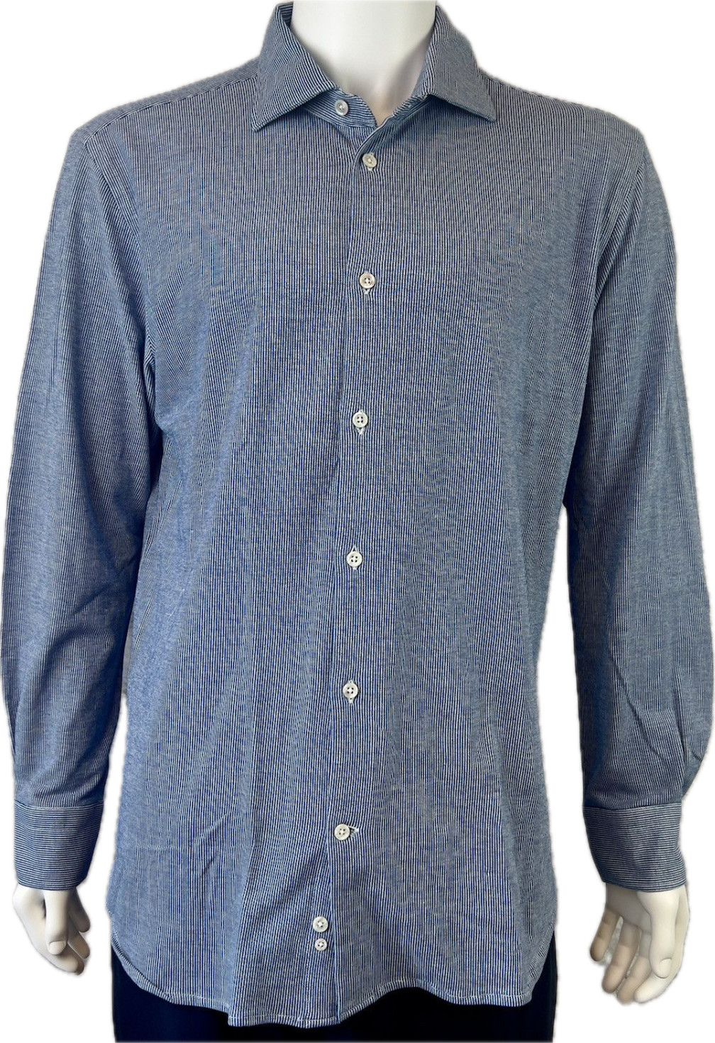 Maurizio Baldassari Brera Textured Micro‑Stripe Shirt – XL