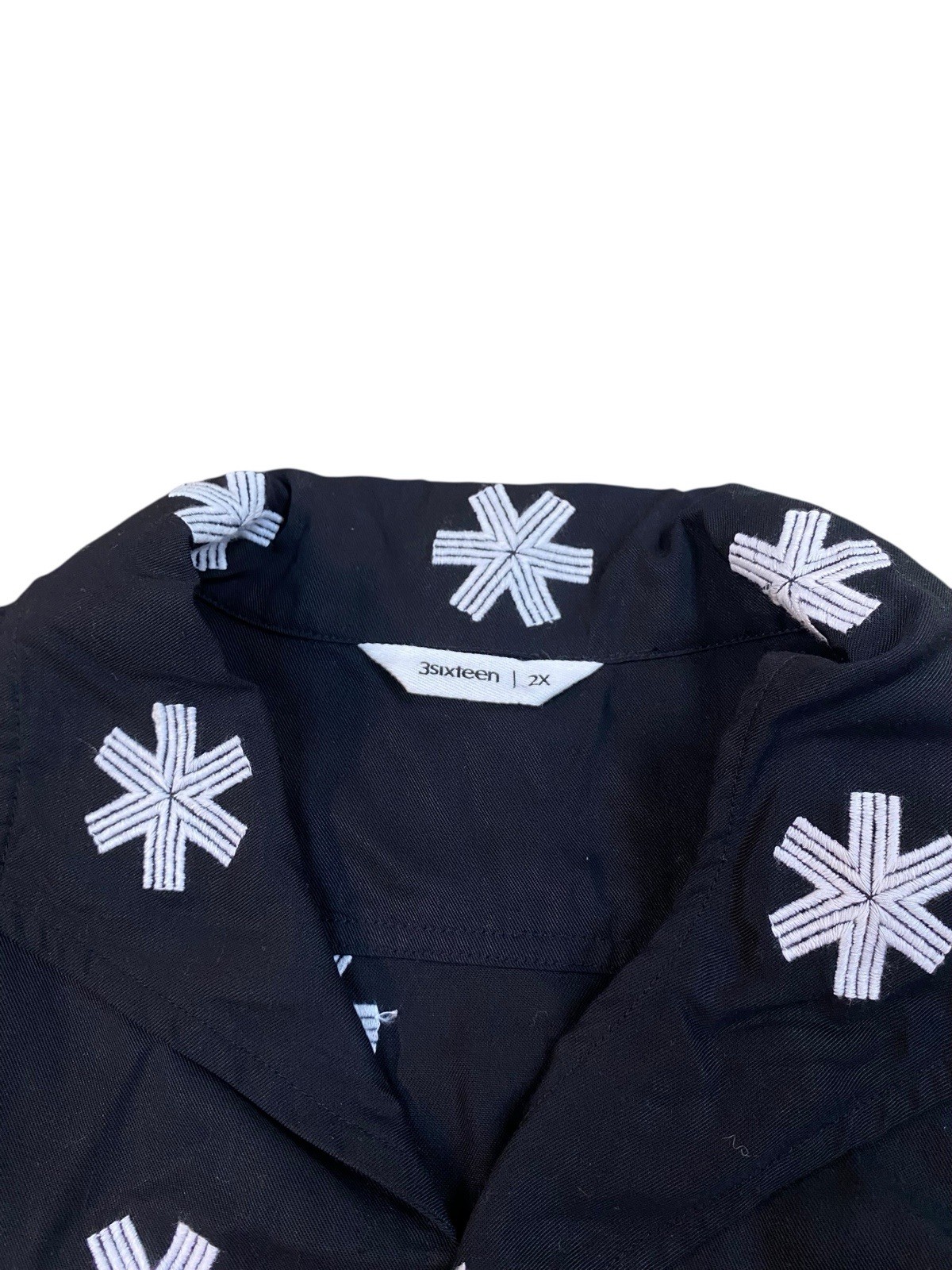 3Sixteen Leisure Shirt Black Size XXL Brand New Short Sleeve Button Down