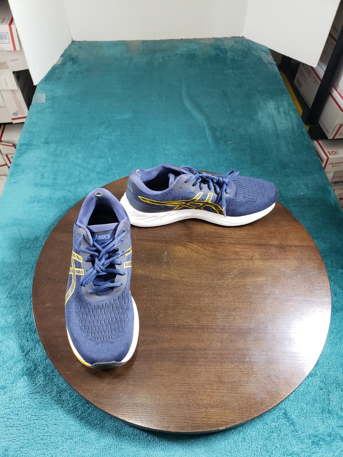 ASICS GEL EXCITE 9 Shoes Sneakers Size 11 Men Blue Running Gym Marathon 1011B338