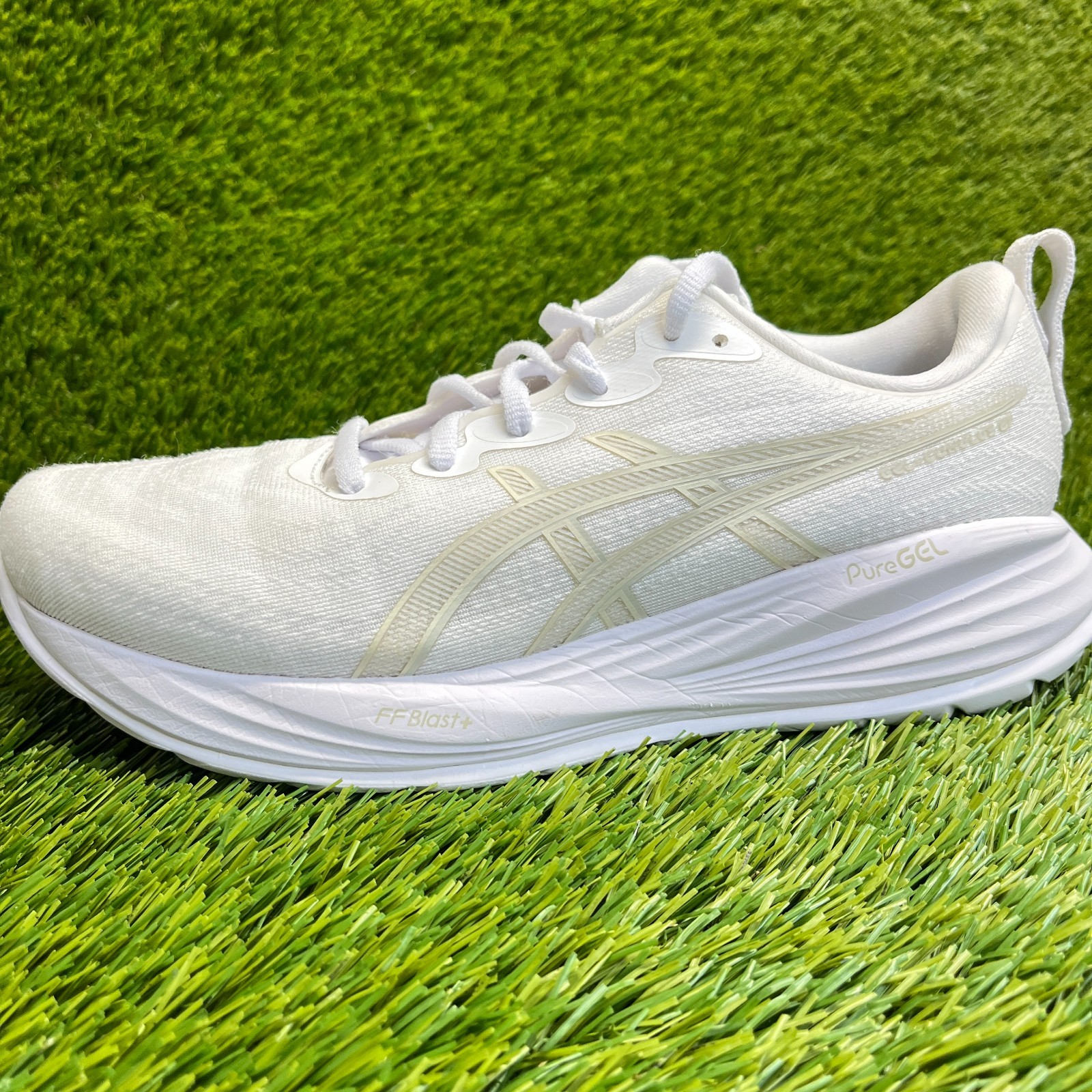 Asics Gel-Cumulus 27 Womens Size 9 White Athletic Running Walking Shoes Sneakers