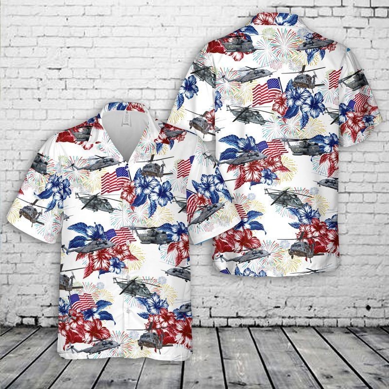 Sikorsky Mh-53 Pave Low 4Th Of July Trendy Hawaiian Shirt Patriotic