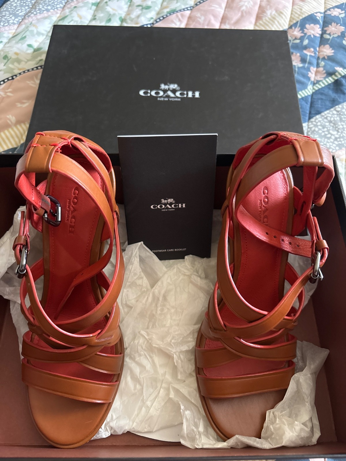 Coach Shoes. Wedge heels, size 7.5, brand new shoes. Never worn it.