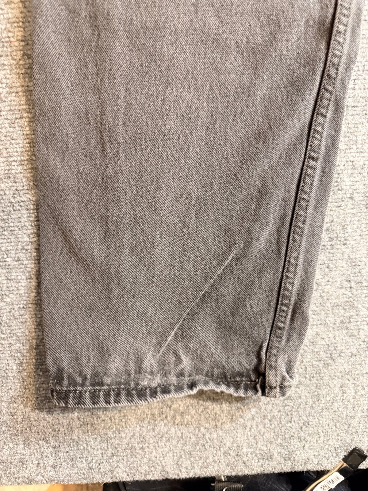 Levis 505 Mens Jeans 40×30 Black Washed Denim Regular Fit Straight Leg