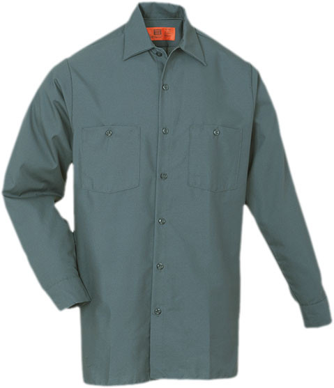 Work Shirts Industrial Uniform Two Pockets Long Sleeve REED Polyester/Cotton