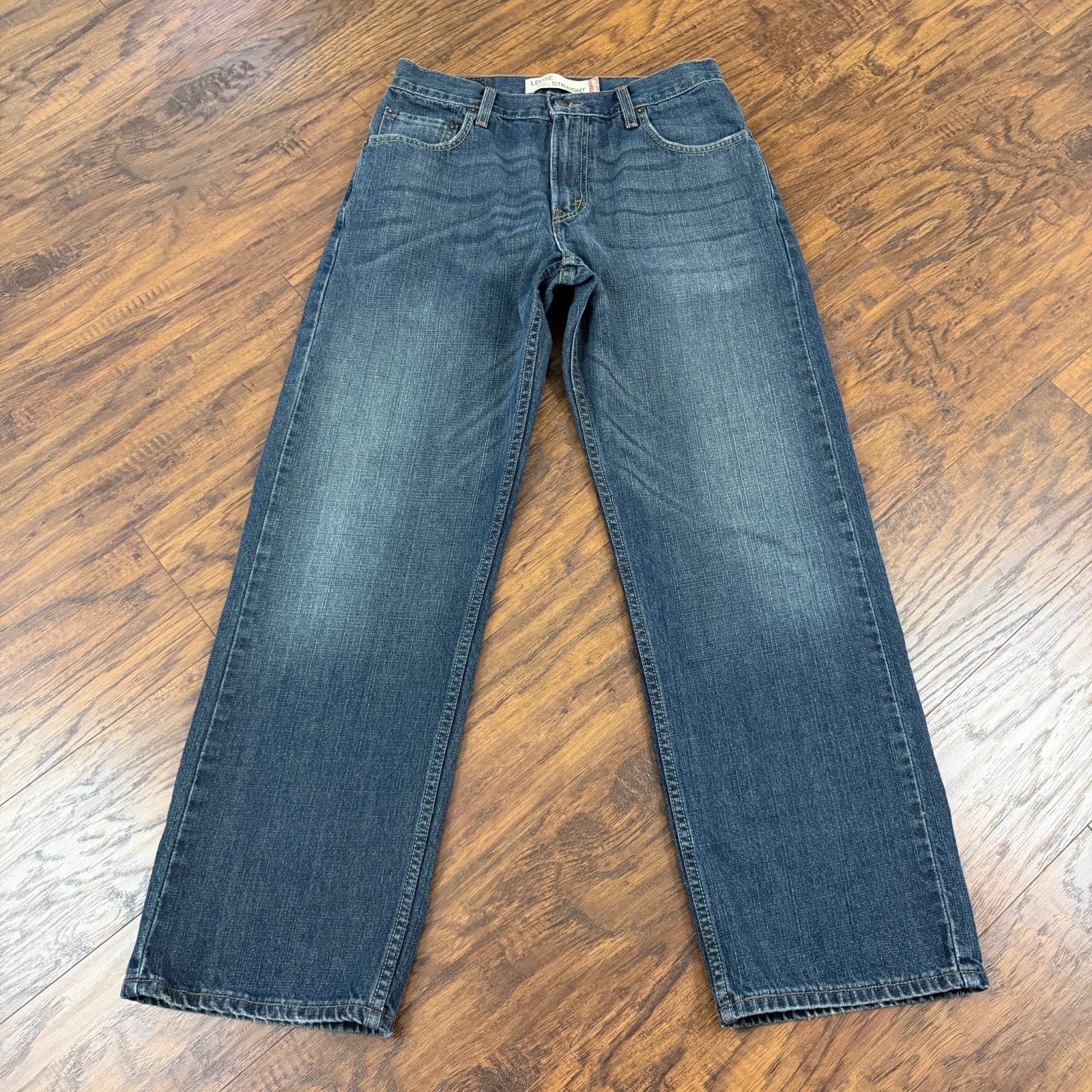 Levis 569 Jeans Men 30 (Fits 29×30) Blue Straight Loose Dark Wash Cotton Denim