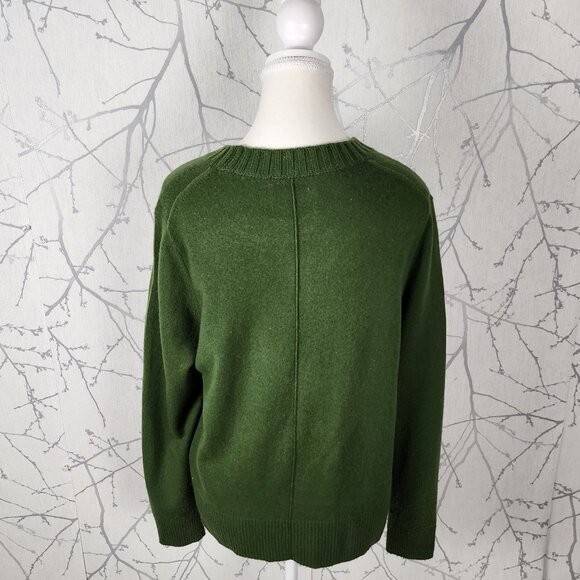 Chinti & Parker Green 90% Wool 10% Cashmere Crewneck Sweater | Women’s 10