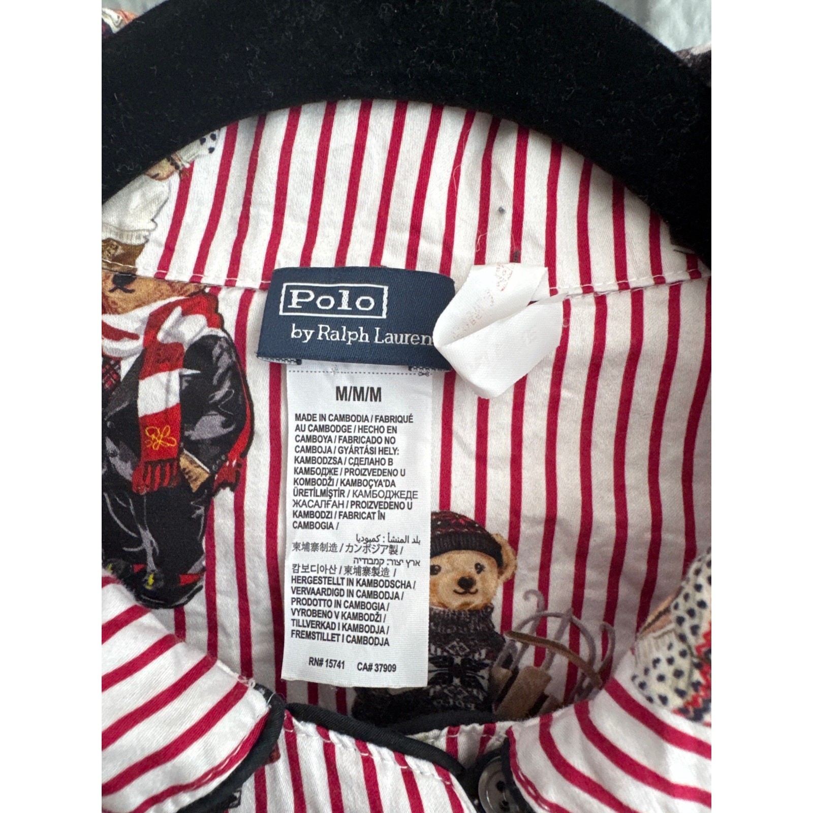 Madison PJ Allover Bear Top size M in Bear Red SHIRT ONLY