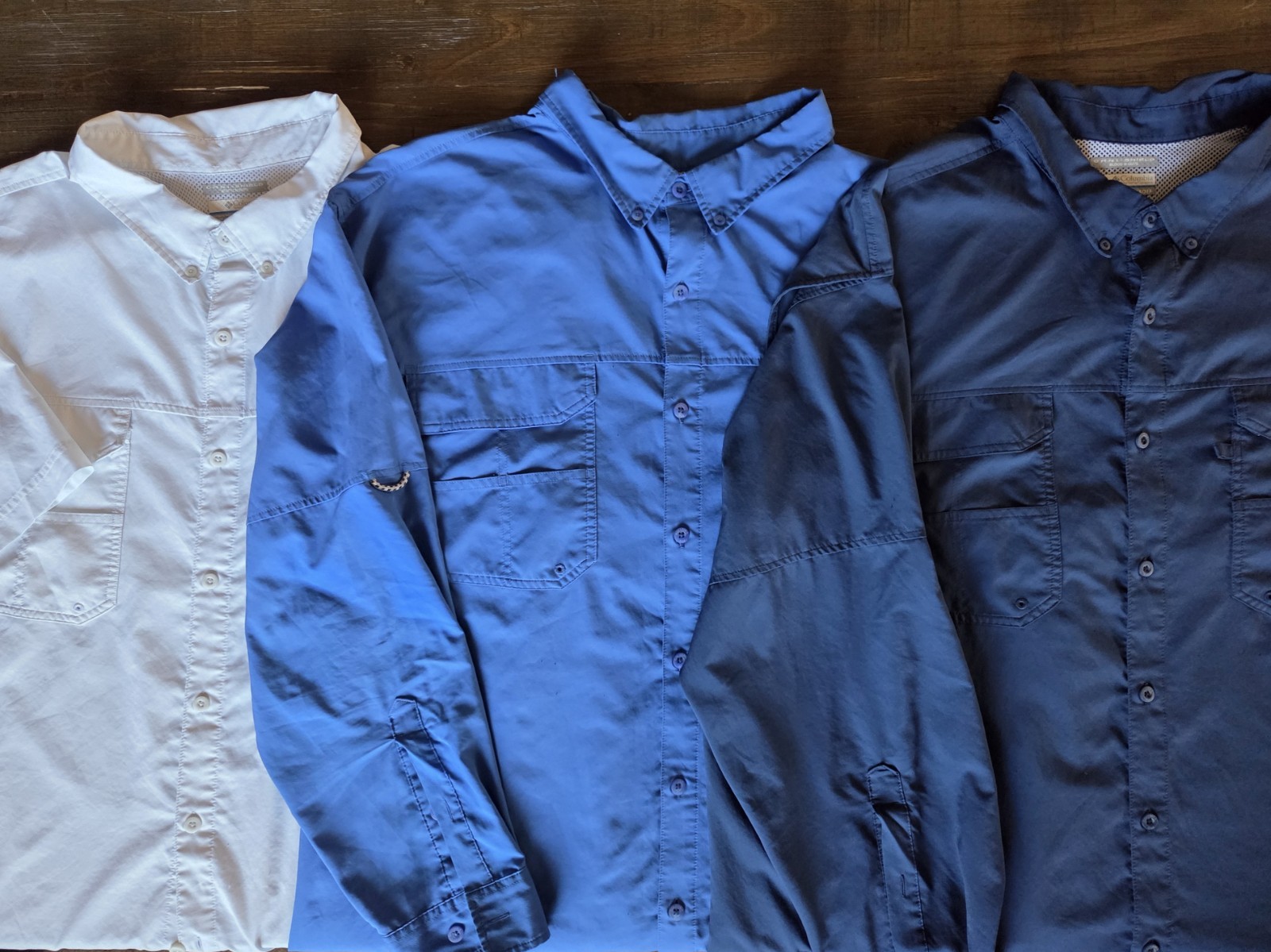 3 XXXL Tall Columbia PFG Tamiami II Fishing Shirts Bundle Omni-Shade Omni-Wick