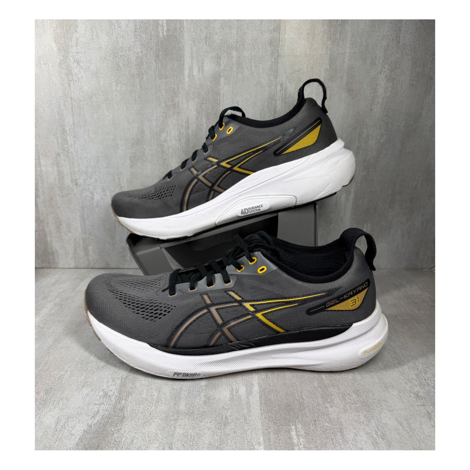 Asics Gel-Kayano 31 Mens Running Shoes Grey Yellow 1011B797-021 Size 10