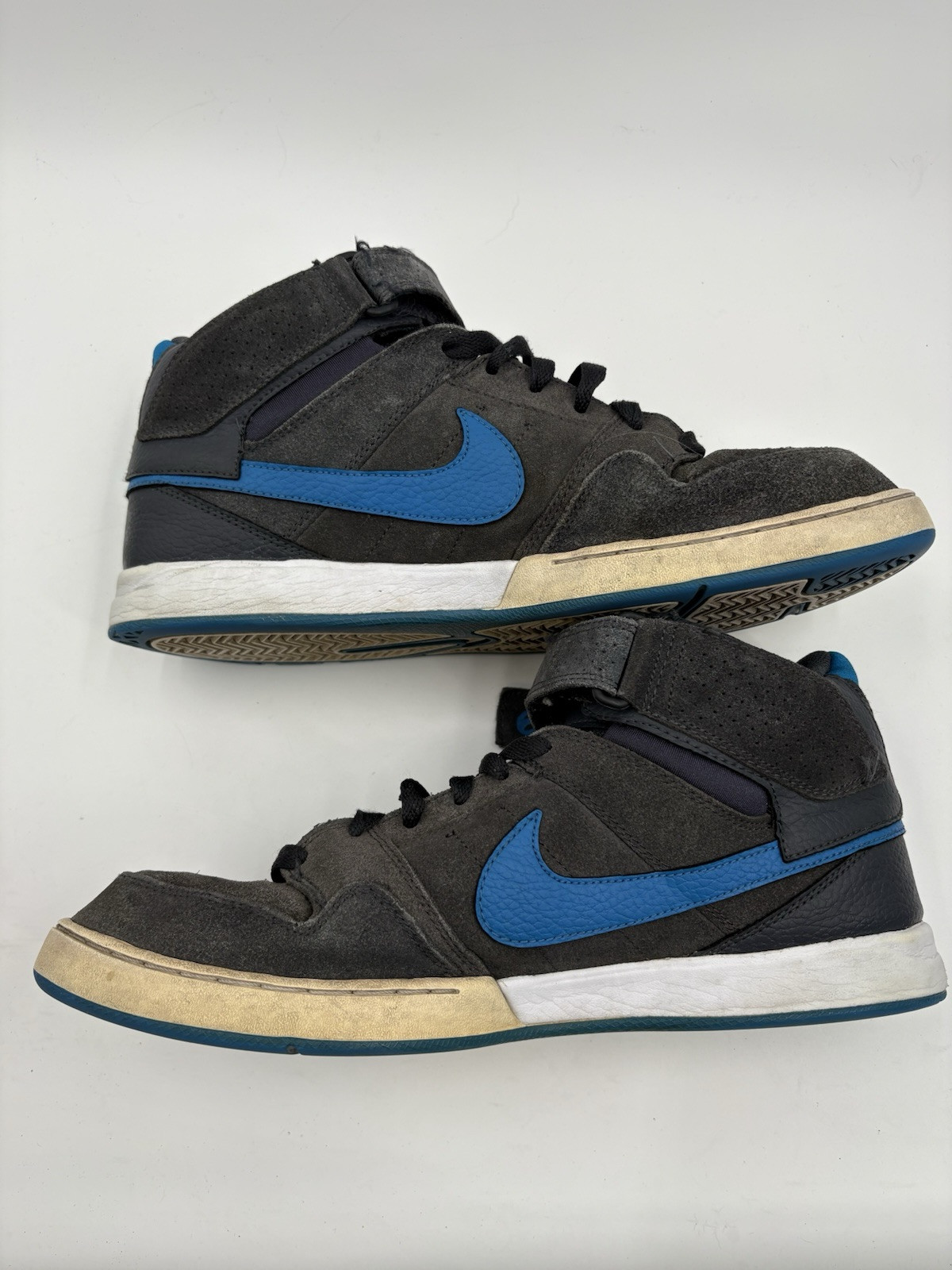 Nike SB Zoom 6.0 Mogan 2 Mid Skate Shoes Mens US 12 407360-018 Gray Blue Suede