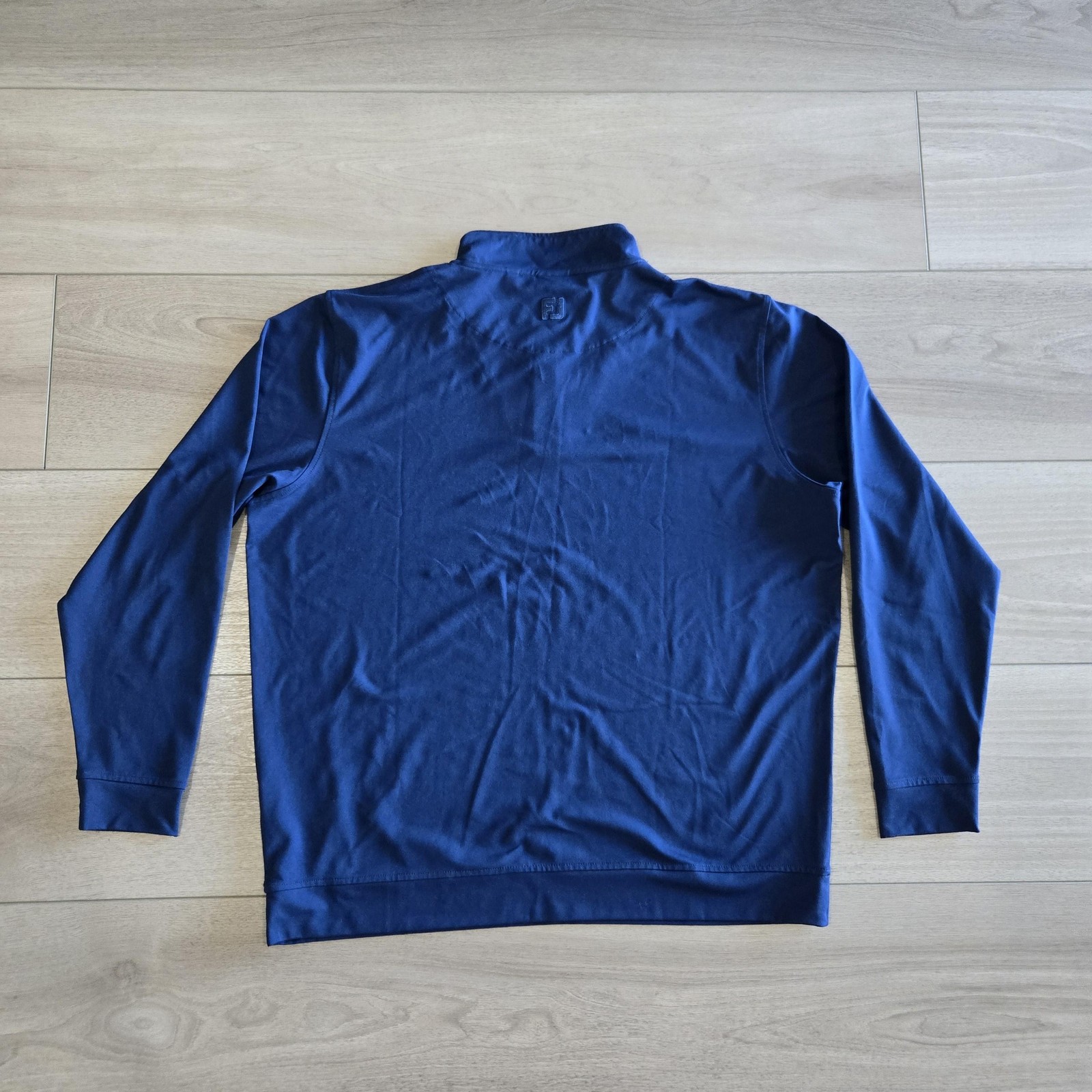 FootJoy Pullover Mens XL Blue 1/4 Zip Long Sleeve Golf Performance Shirt Top