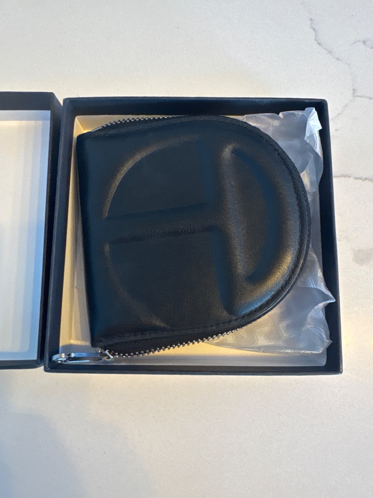 Telfar Black Zip-Around Logo Wallet – Super cute and great design – Qty Disc