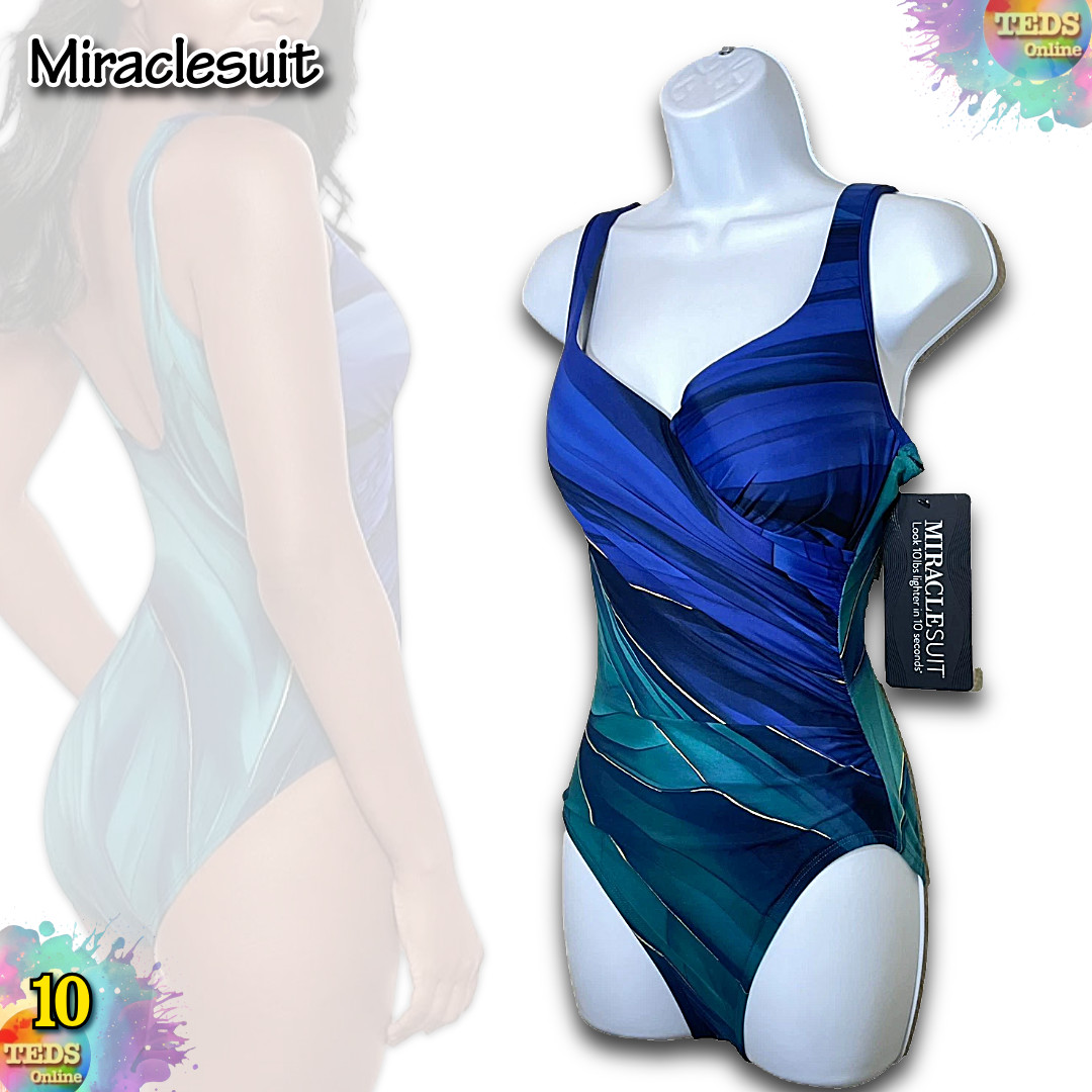 NWT Miraclesuit Women’s 10 Its A Wrap Underwire One-Piece Swimsuit 6566580 $196