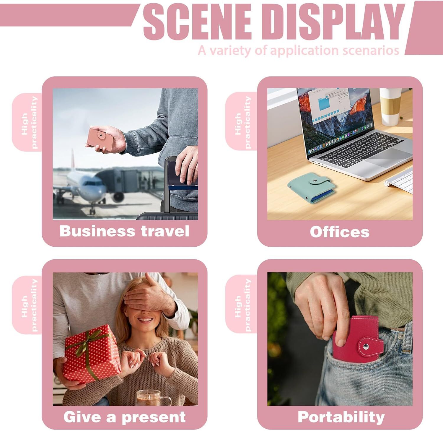 RFID Blocking ID Credit Card Holder 26 Cards Slim PU Leather Pocker Case Wallet