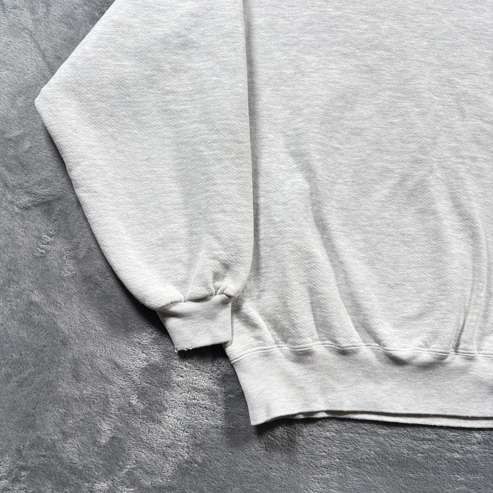 Russell Athletic Sweatshirt Mens Large White Cotton Turtleneck Fleece Lined
