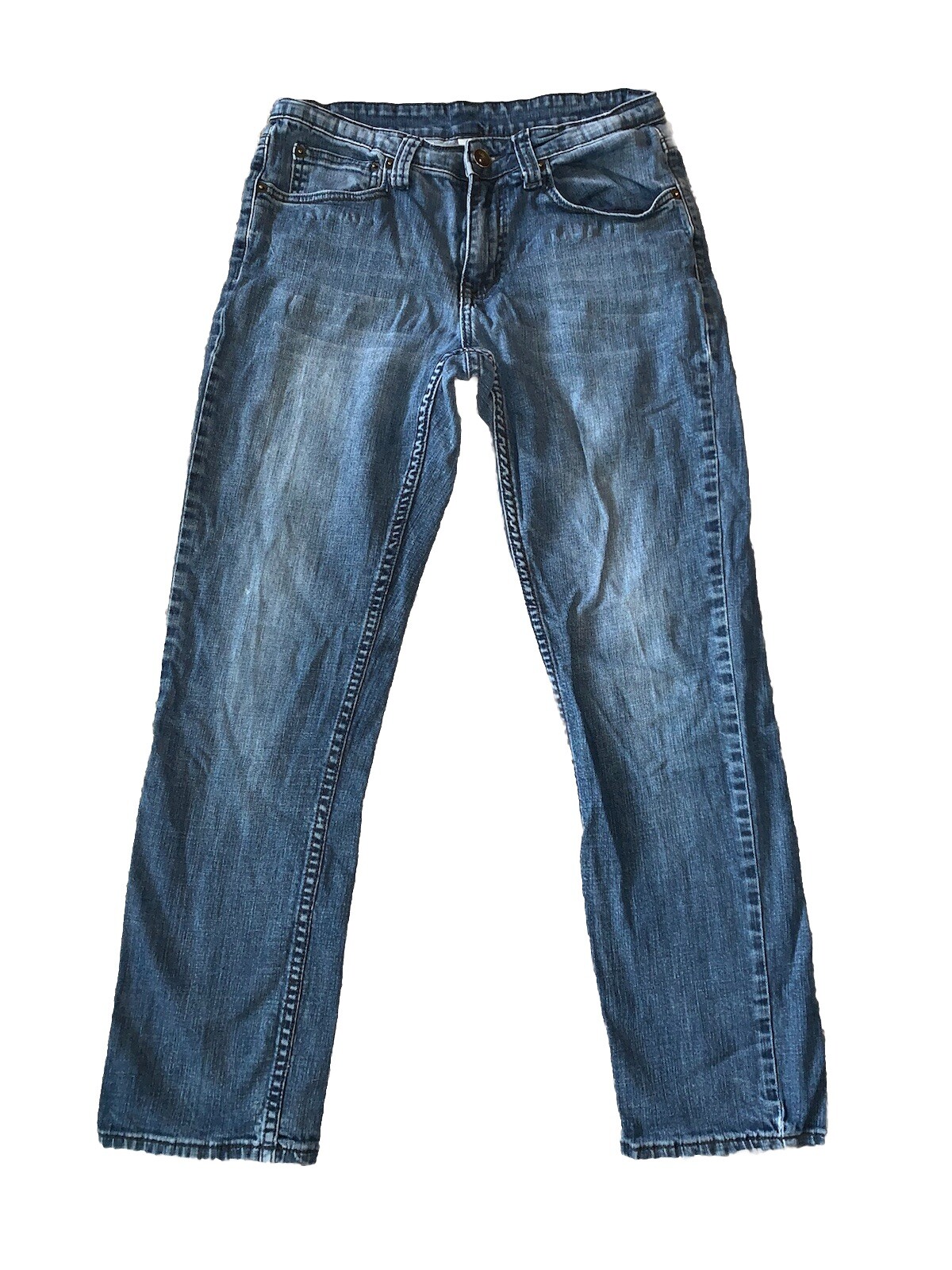Urban Pipeline Jeans Womens 30Wx29L Blue Denim Stretch Straight Leg (W321)