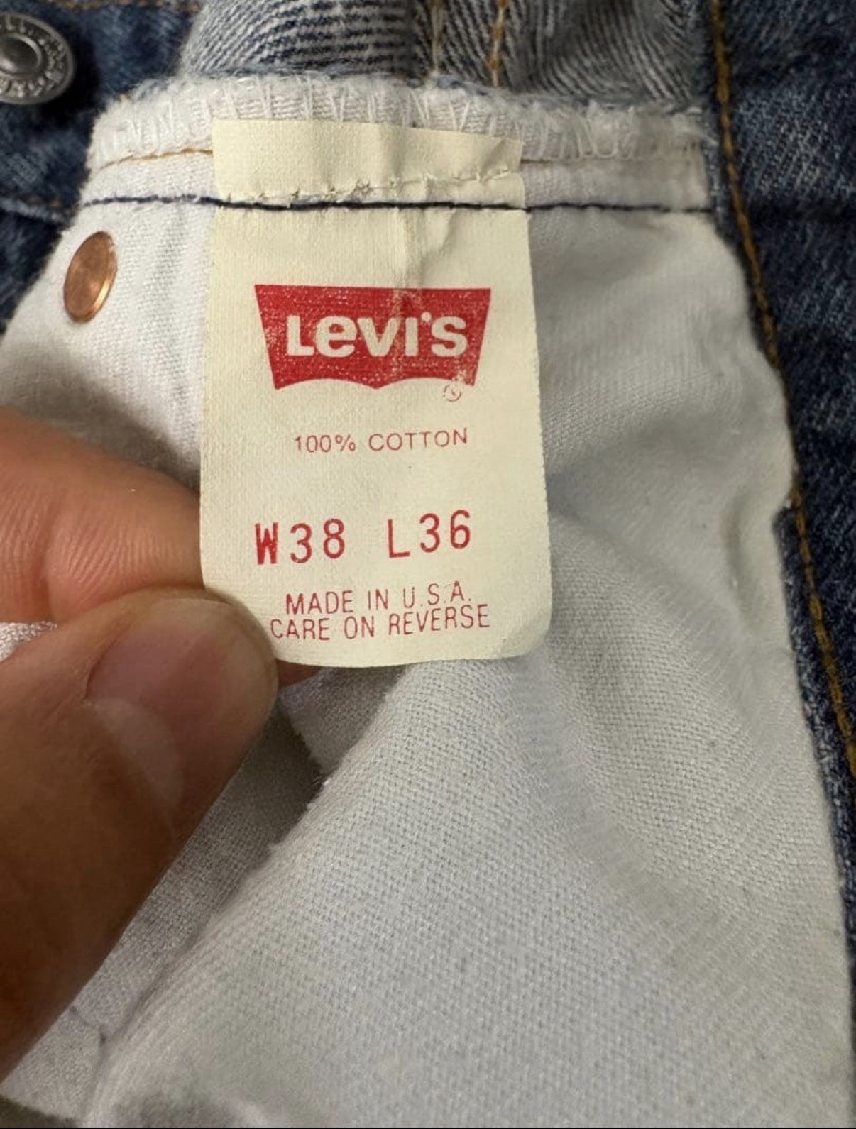 Vintage Levi’s 501 Valencia Redline Selvedge Denim W38 L36 USA 1990s Big Size