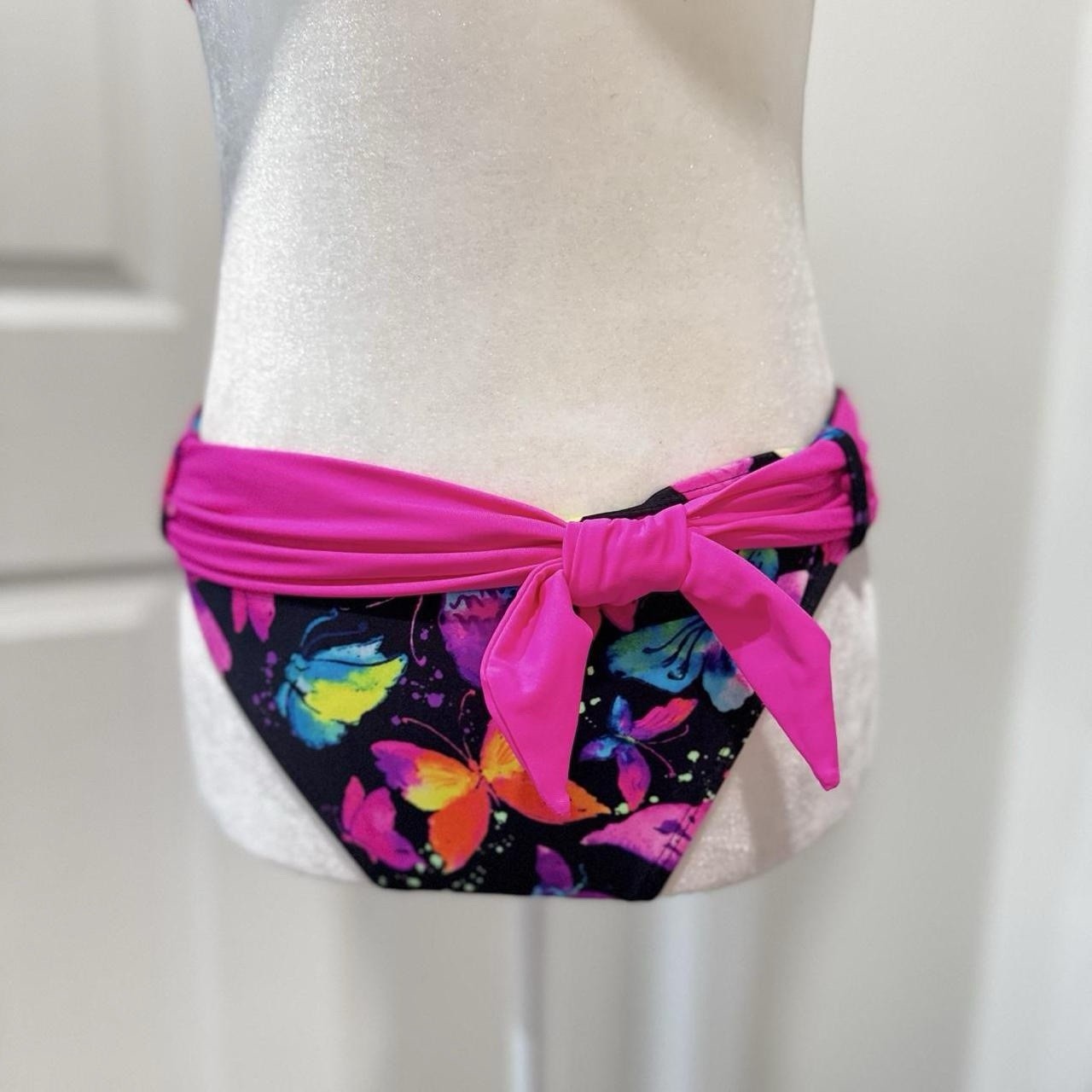 Angel Beach Teens 16 2pc Bikini Set Halter Triangle Top Bikini Bottom Pink
