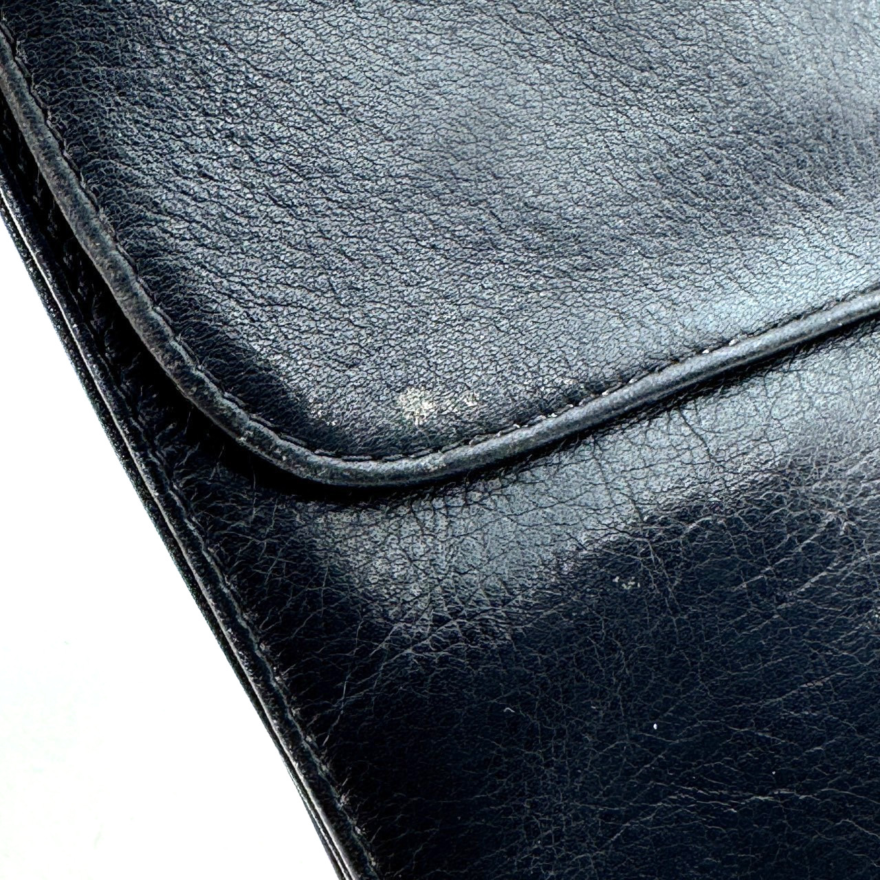 Vintage Gucci Sherry Line Clutch Bag Pouch Black Leather Authentic From Japan