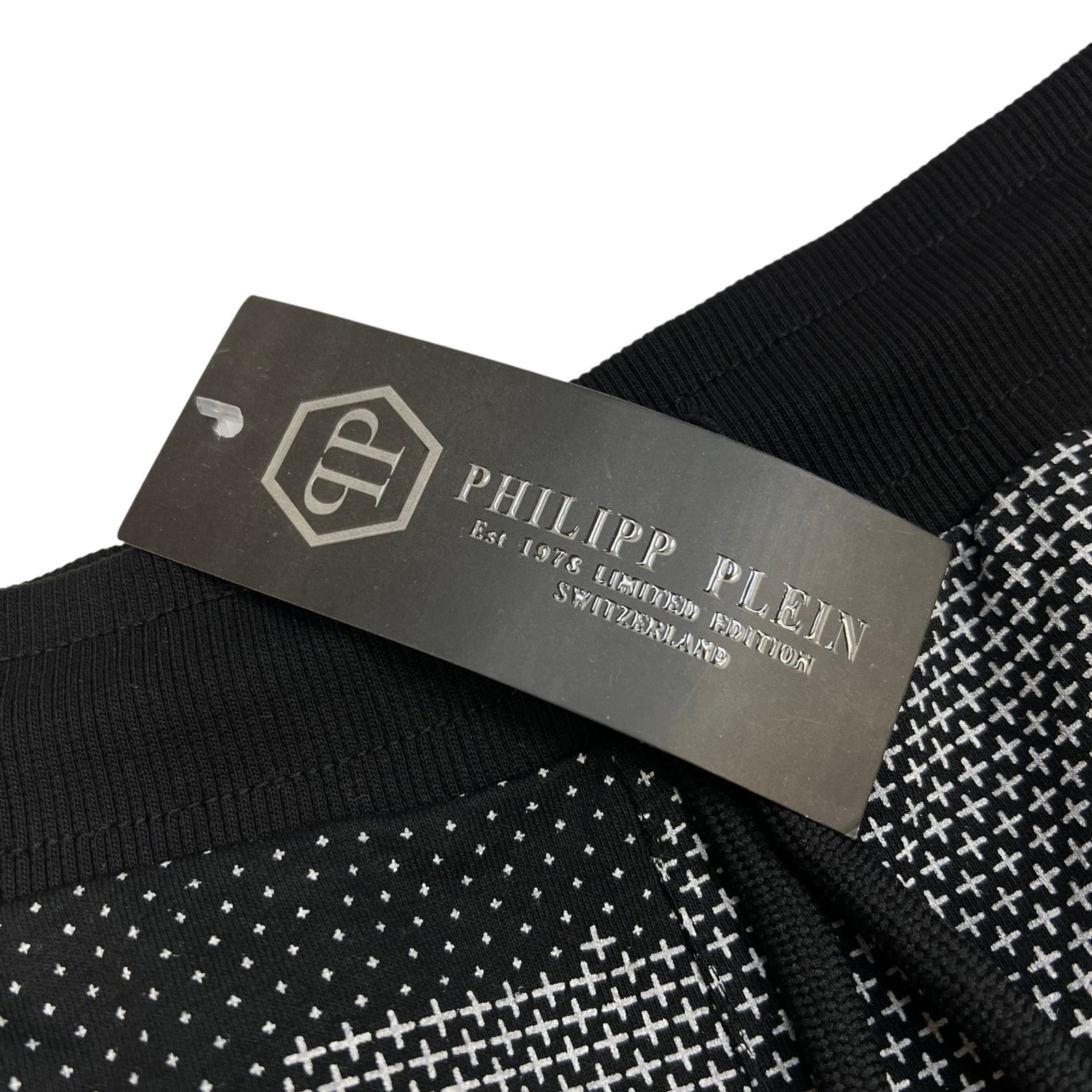 NWT Philipp Plein RARE Men’s Sweat Jersey Shorts Camo Graphic Black Small