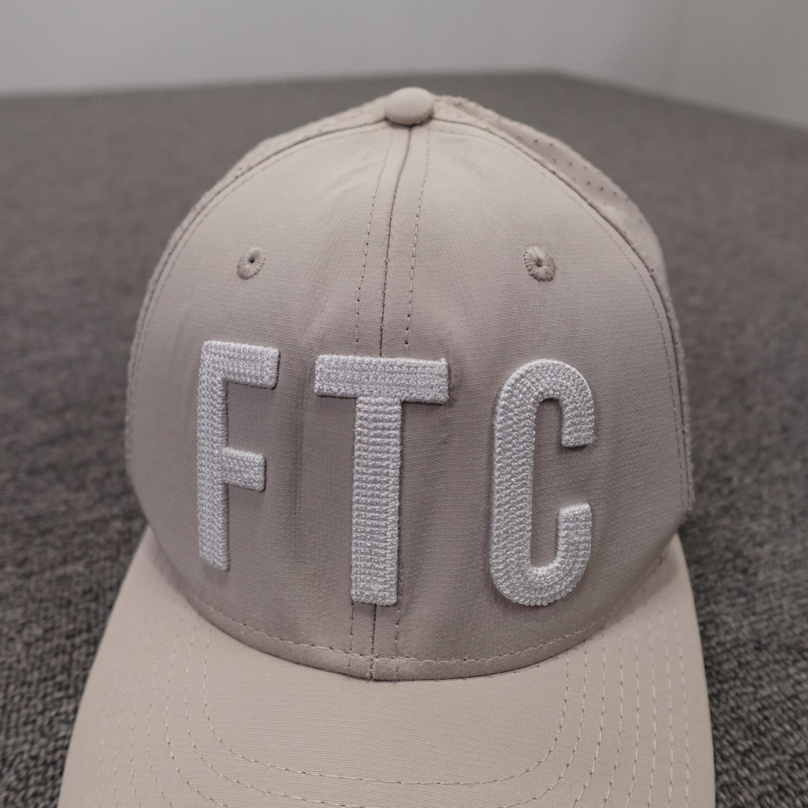 Lemons & Lace Boutique Hat Cap Snap Back Womens Adjustable Beige FTC Embroidered
