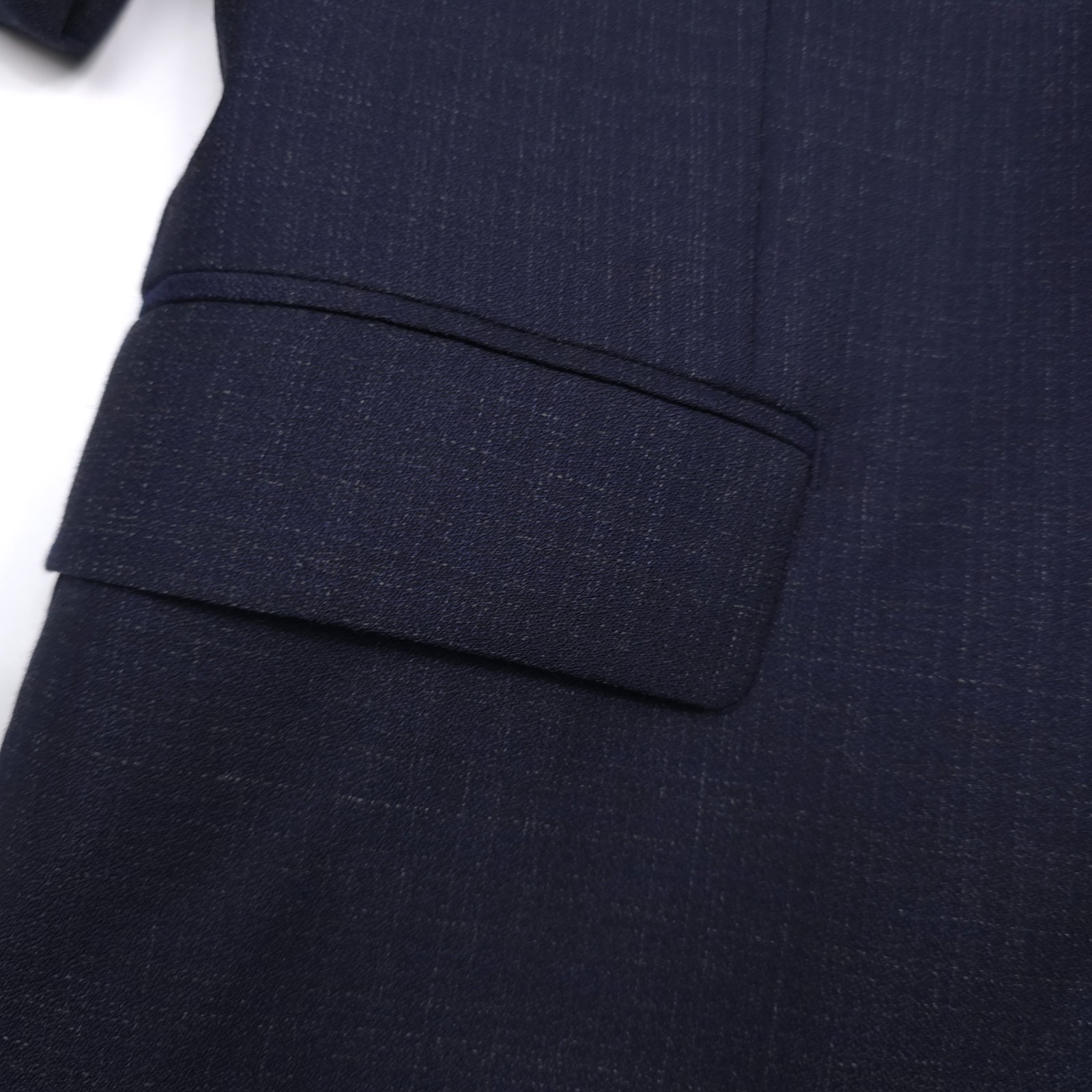 John Varvatos Bleecker Suit Jacket Mens 40R Blue Melange Reda Wool Super 110s