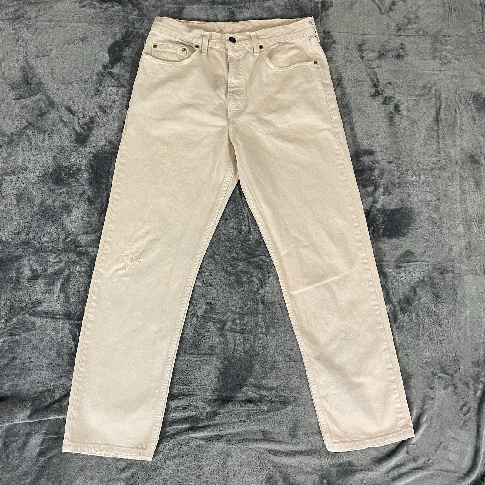 VTG Levi’s 615 Orange Tabs Jeans Mens 34×30 (Fit 29X29) Light Pink 80s