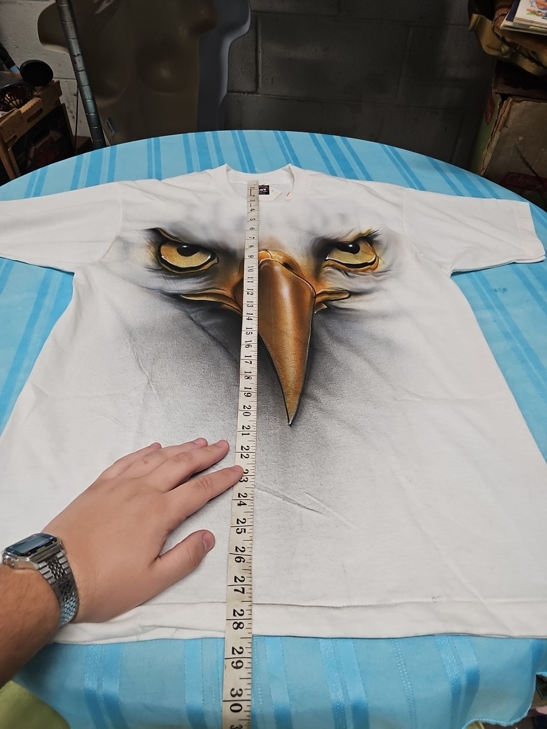 Vintage FotL Shirt Mens LG White 90’s Bald Eagle Logo 90s USA Tee