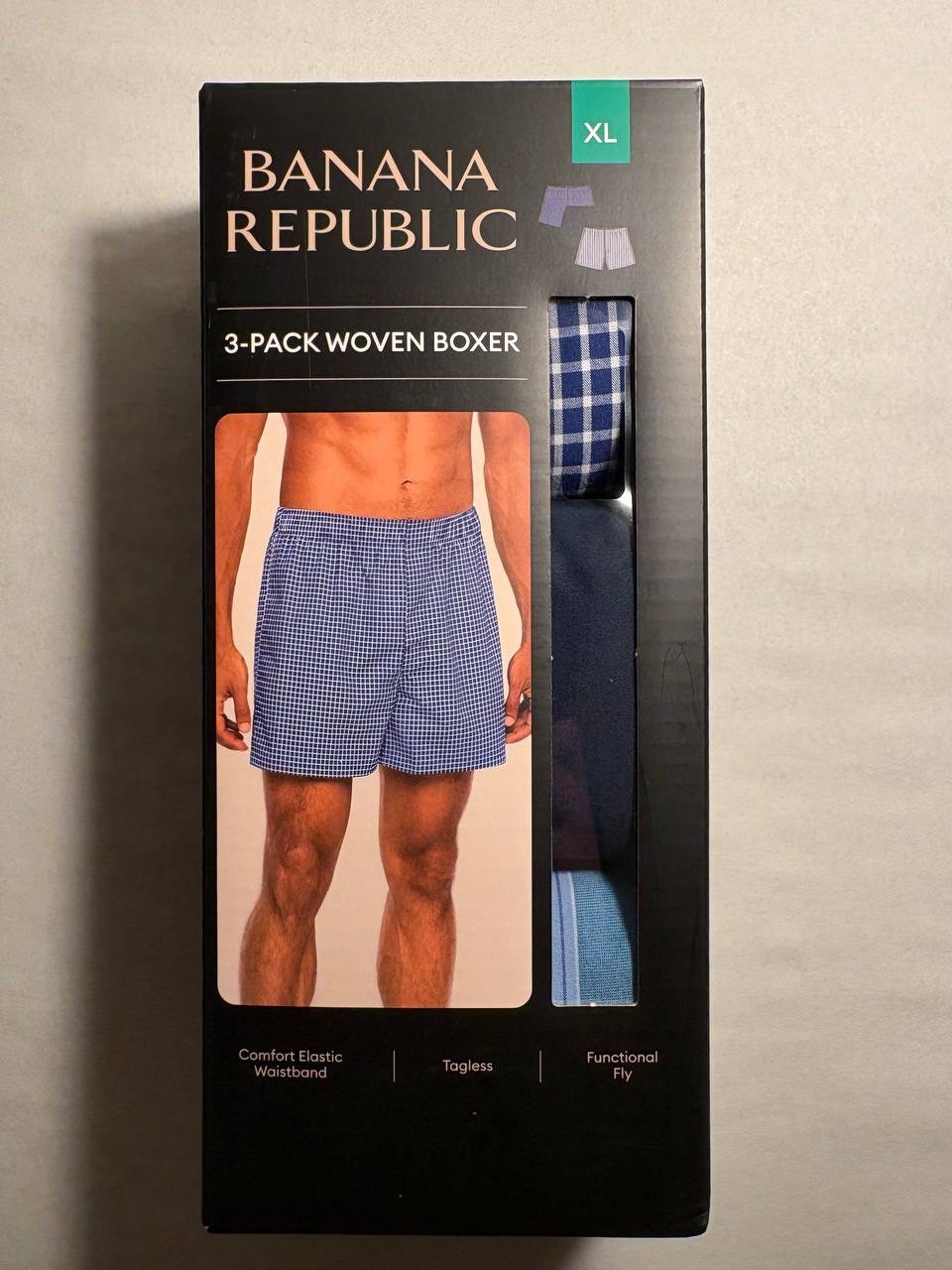 Banana Republic Men’s 3-Pack 100% Cotton Woven Boxers S M L XL New Sealed