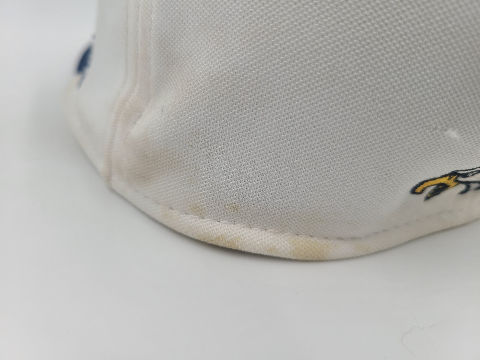 Northeastern High School Eagles The Game Pro Flex Fitted S Hat Cap White Blue
