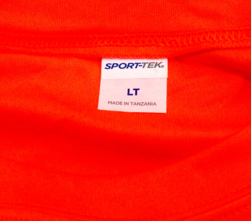 Sport-Tek TST350 Mens Short Sleeve Dri-Fit Large Tall Peformance Orange T-Shirt