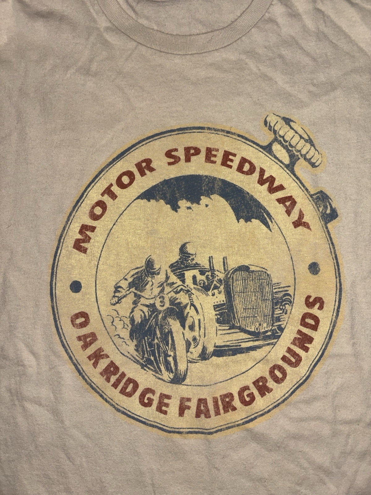 Delta Pro Weight Motor Speedway Oakridge Fairgrounds Graphic Tee Beige Men’s L
