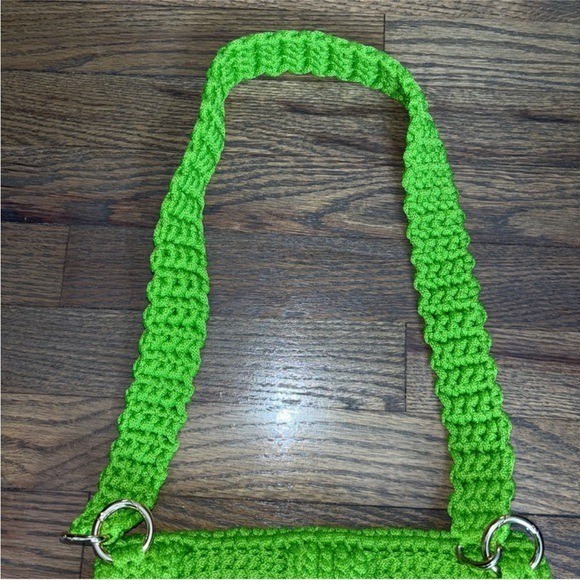 Shoulder Bag Women’s Handmade Crochet with Woven Texture