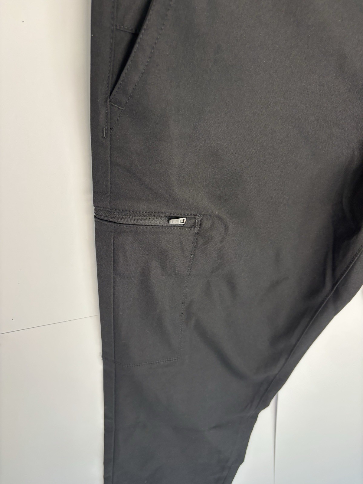 Copper & Oak Men’s Black Casual Pants Slim Tapered 32W Polyester Pockets