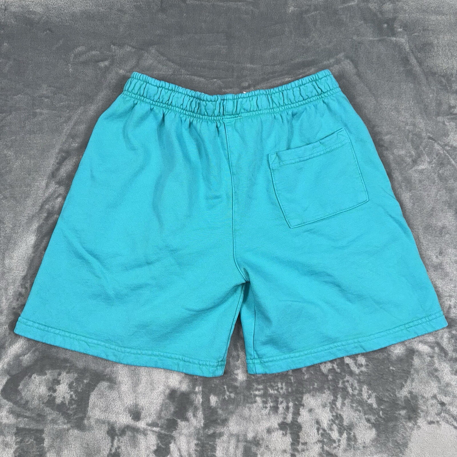 Cross Colours Peace Circle Logo Fleece Shorts Turquoise C97223PCL-300 Men’s NWT