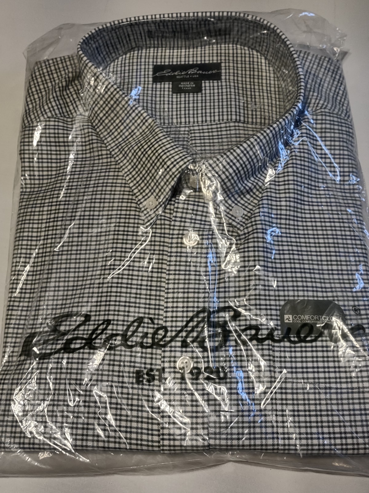 NWT – Eddie Bauer – Men’s LS Button Up Shirt – Multicolored – Size TXXXL