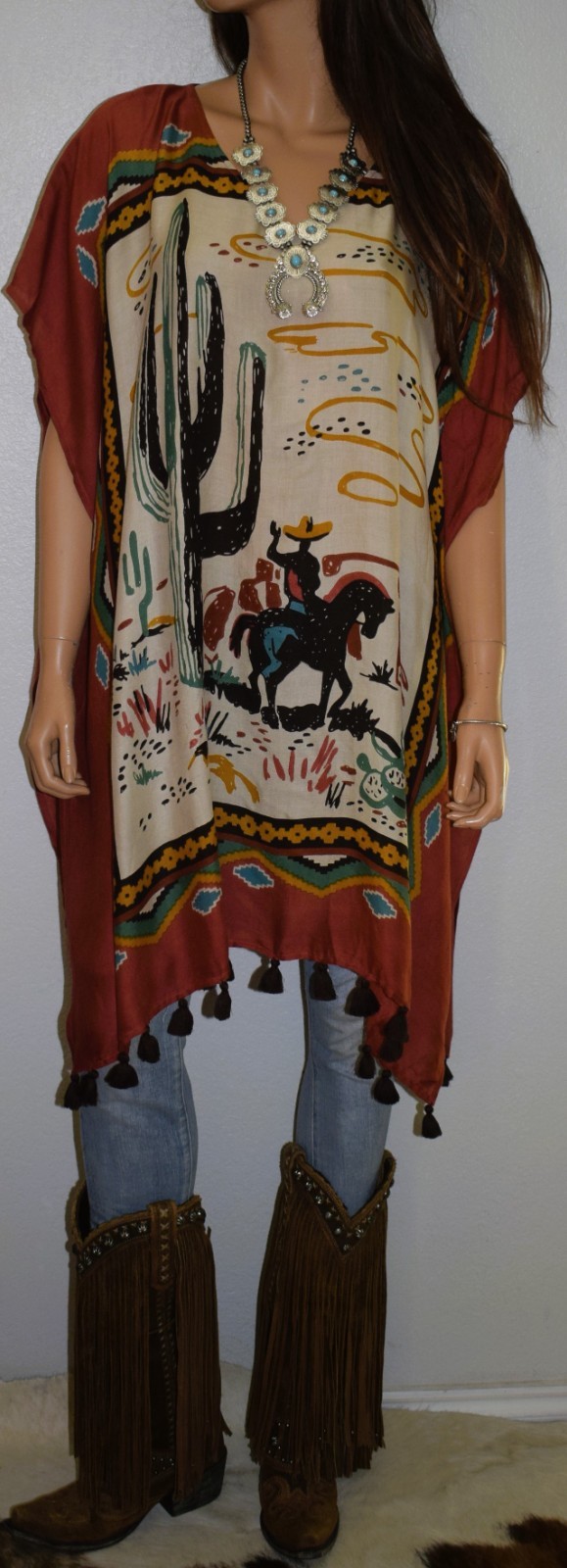 DOUBLE D RANCH Ay! Ay! Ay! Poncho Top Large X Large