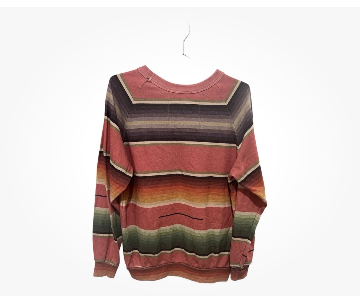 Aviator Nation Striped Serape Lightning Bolt Crewneck Sweatshirt XL