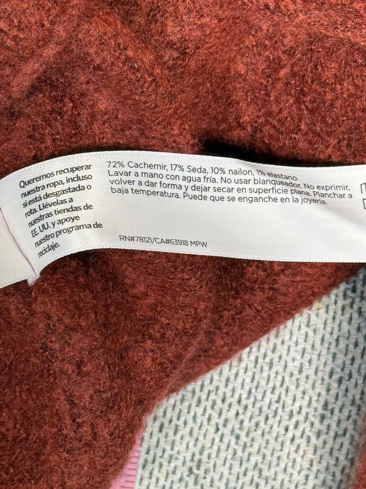 Eileen Fisher Cashmere Silk Bliss Sweater XXS Rust Red